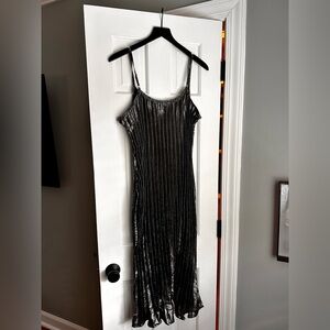 MELLODAY Charcoal Ribbed Knit Top